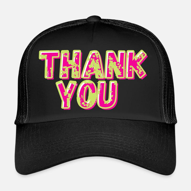 Merci Merci Merci Rose Vert Merci Casquette trucker 