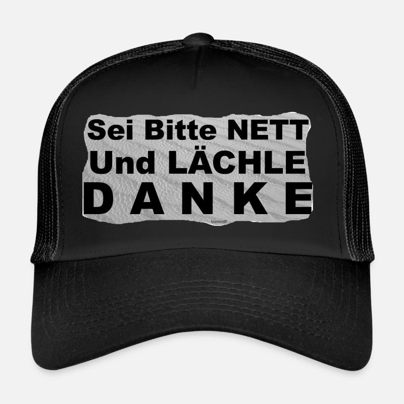 TOMZOFF Sei Bitte Nett - Trucker Cap - Schwarz/Schwarz