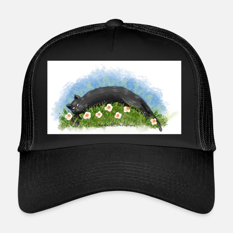 Le chat dort Casquette trucker 