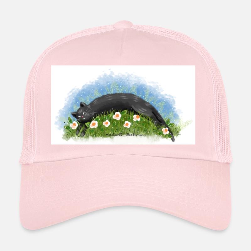 Le chat dort Casquette trucker 