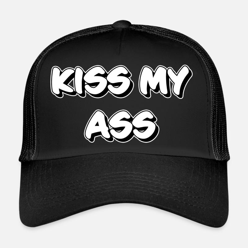 Embrasse mon cul - Casquette trucker  - noir/noir