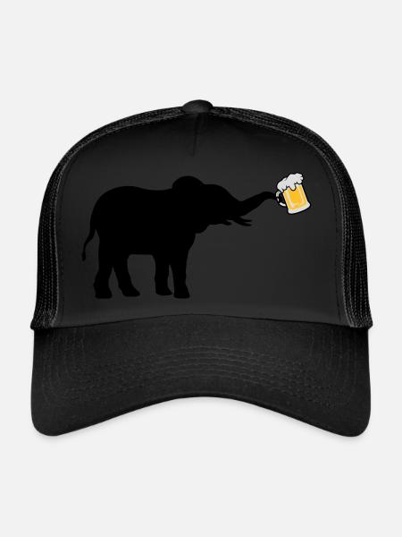 Beer Jug Elephant cool - Trucker Cap - black/black - Front