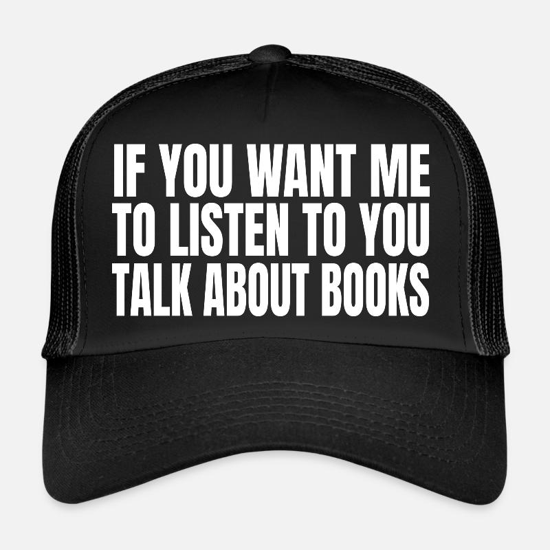 Book Reader Reading Books Gift Book Lovers Trucker Cap