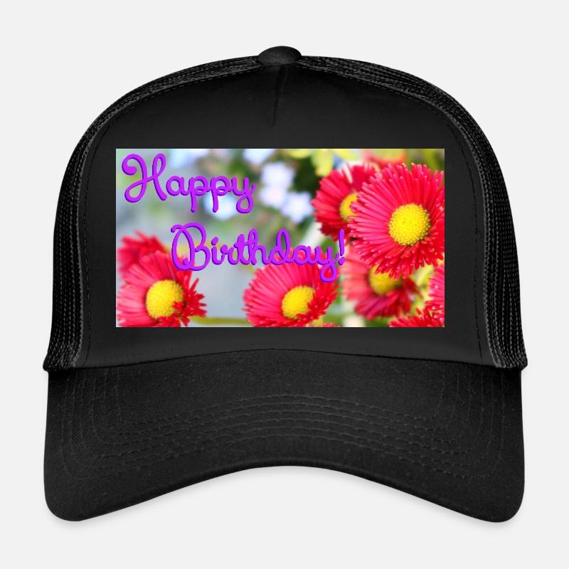 Happy Birthday! - Trucker Cap - Schwarz/Schwarz