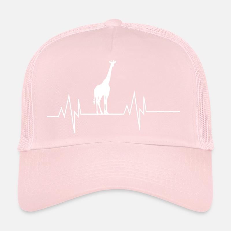 Giraffe Heartbeat Trucker Cap