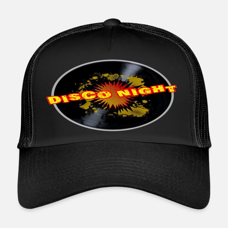 Disco Night Exploding Long Playing Record Trucker Cap