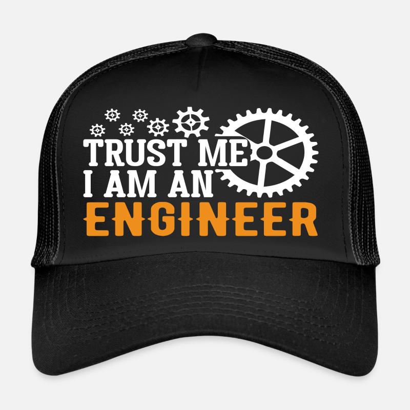 Trust me I am an Engineer - Trucker Cap - Schwarz/Schwarz