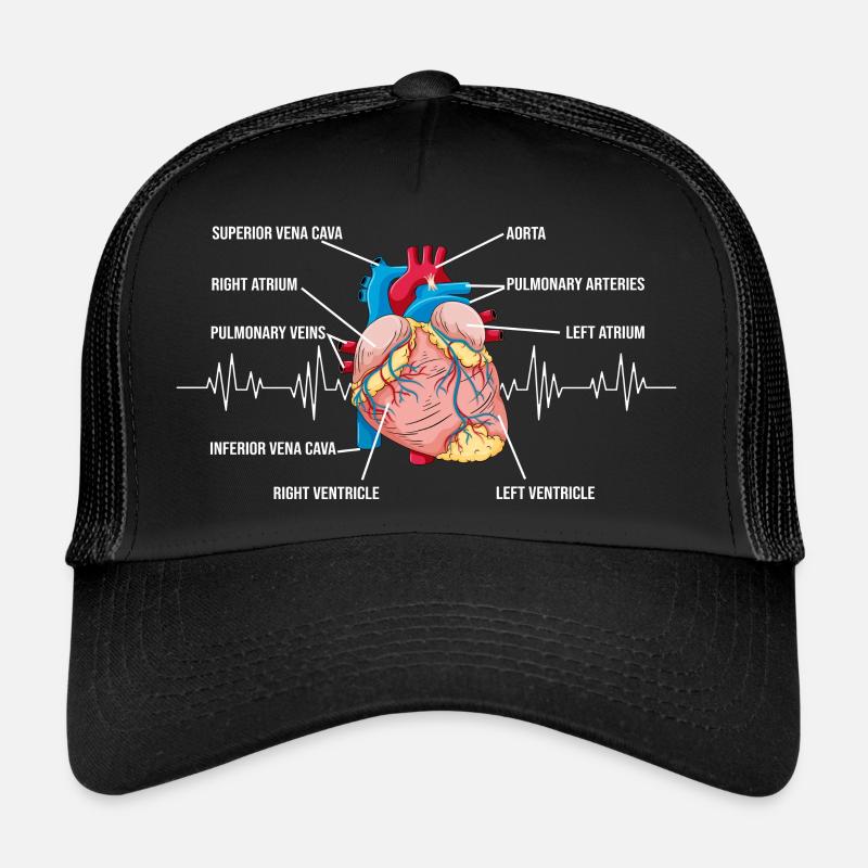 Anatomisches Herz Design EKG Arzt Medizin Krankens Trucker Cap