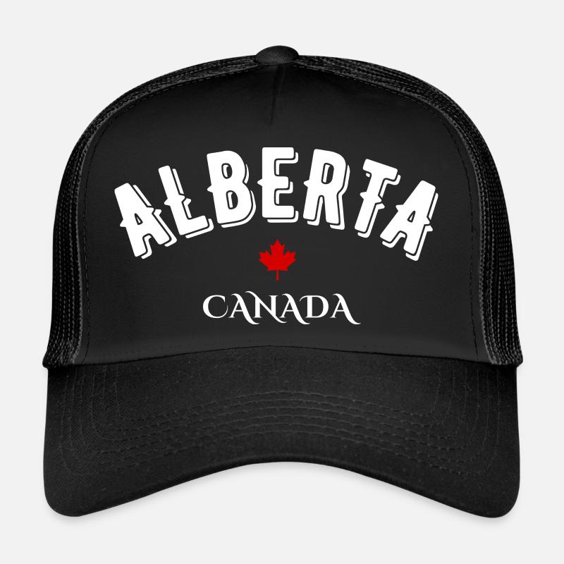 Alberta Kanada - Trucker Cap - Schwarz/Schwarz