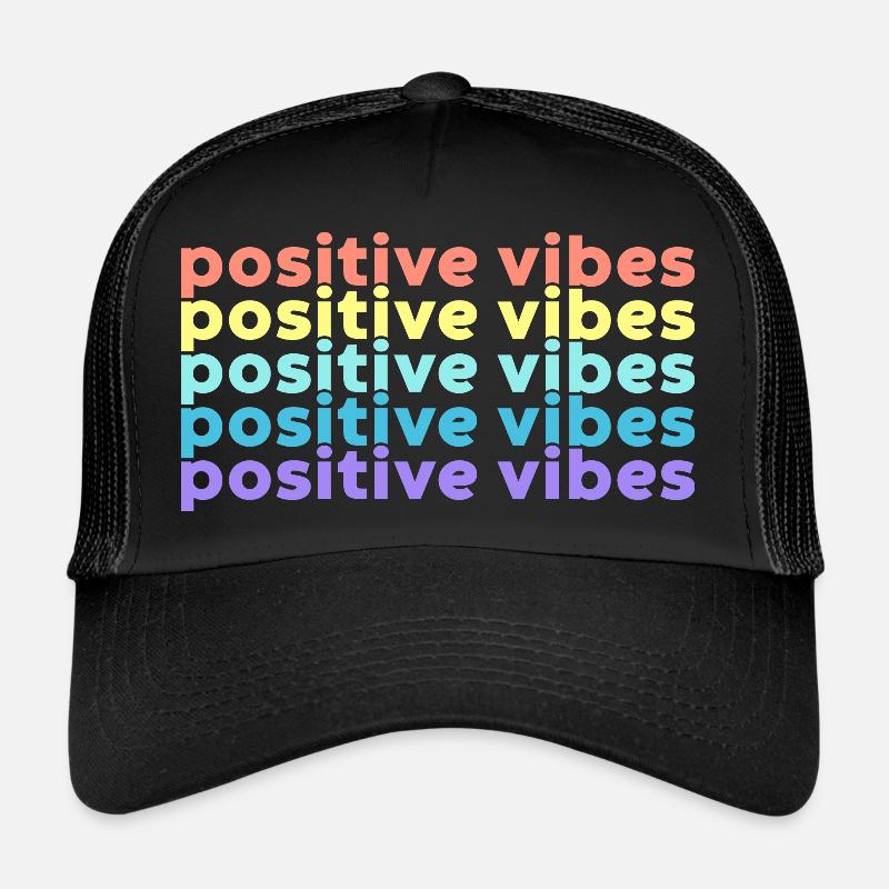 Positive Vibes (Rainbow) - Trucker Cap - black/black