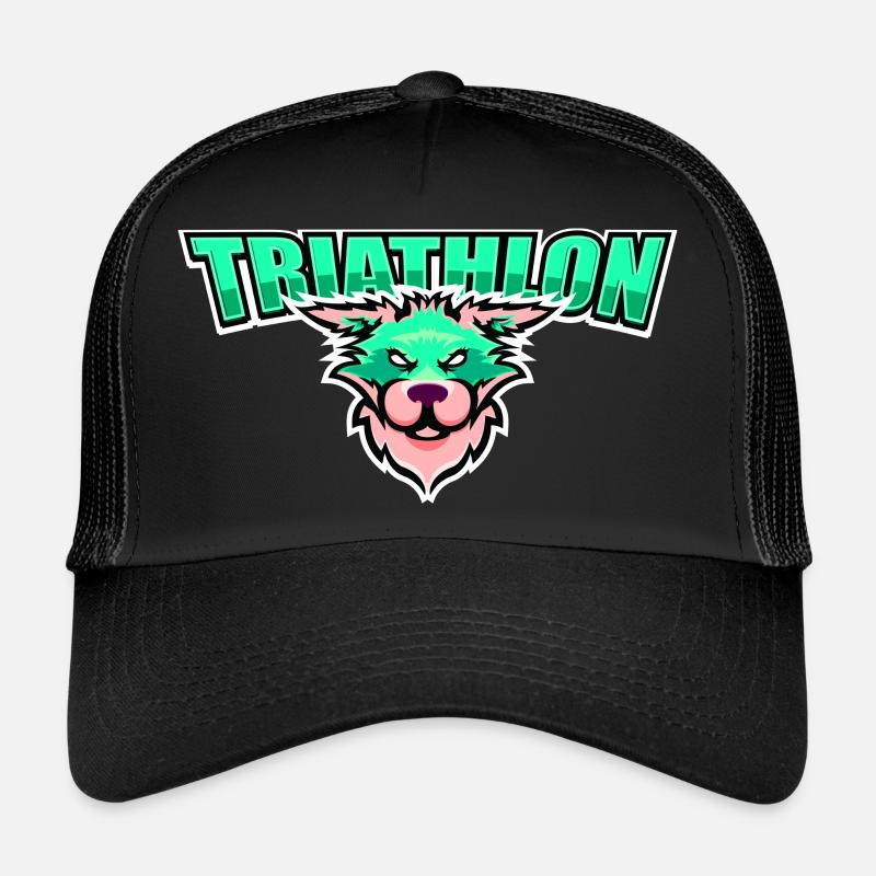 US highschool college Triathlon Maskottchen türkis Trucker Cap