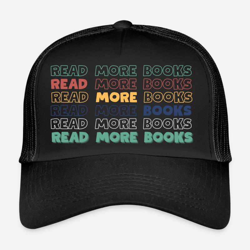 READ MORE BOOKS - Trucker Cap - Schwarz/Schwarz