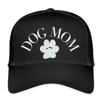DOG MOM - Trucker Cap - Schwarz/Schwarz - Vorne