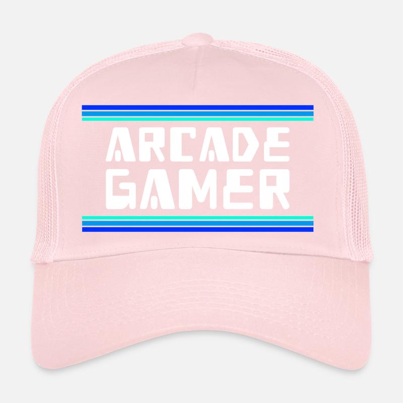 Arcade Gamer RetroGaming Blau Trucker Cap