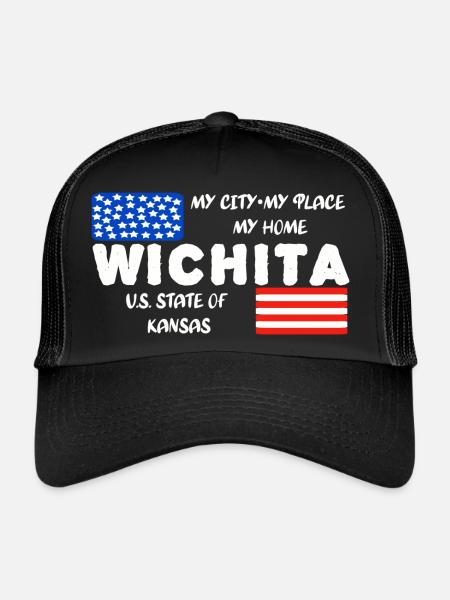 Wichita - Casquette trucker  - noir/noir - Devant