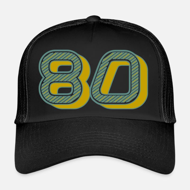80. 80 ANS. 80e ANNIVERSAIRE. ANNIVERSAIRE 80 ANS. Casquette trucker 