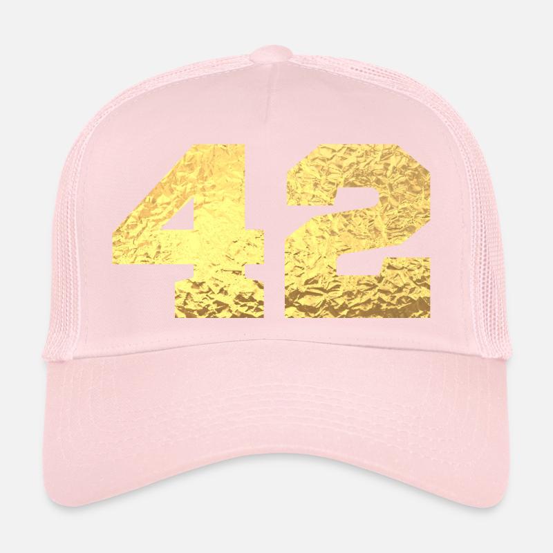 Numéro 42 paillettes doré - 42e anniversaire Casquette trucker 