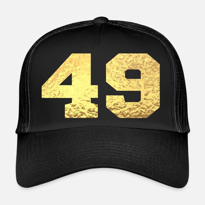 Numéro 49 paillettes doré - 49e anniversaire Casquette trucker 
