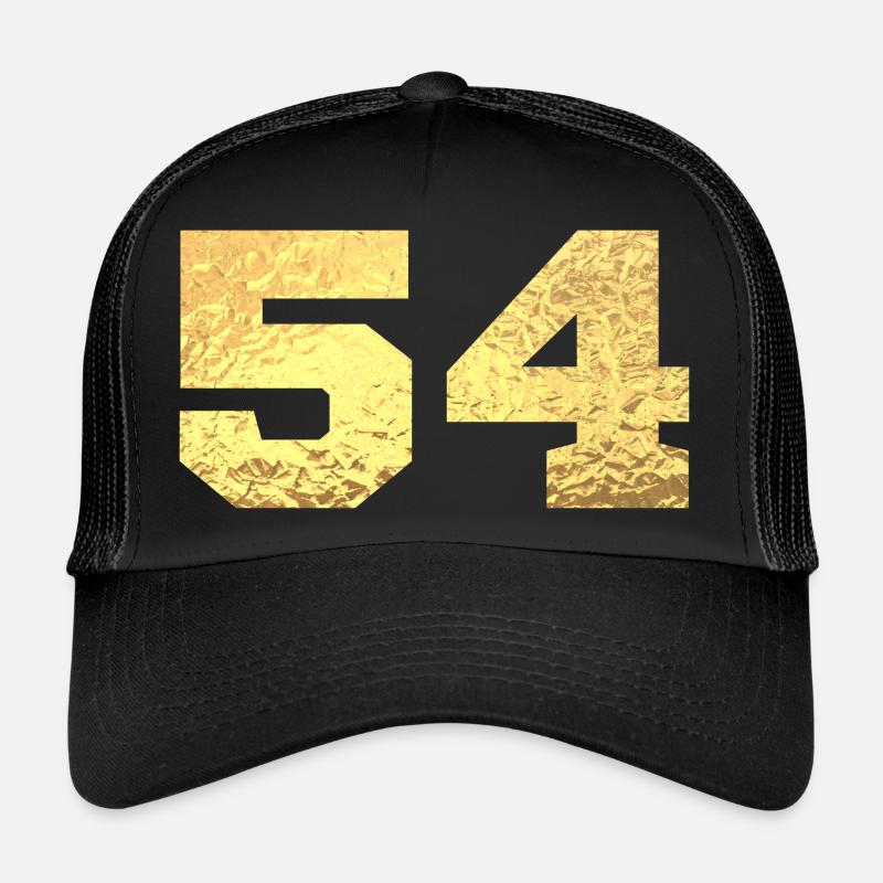 Numéro 54 paillettes doré - 54e anniversaire Casquette trucker 