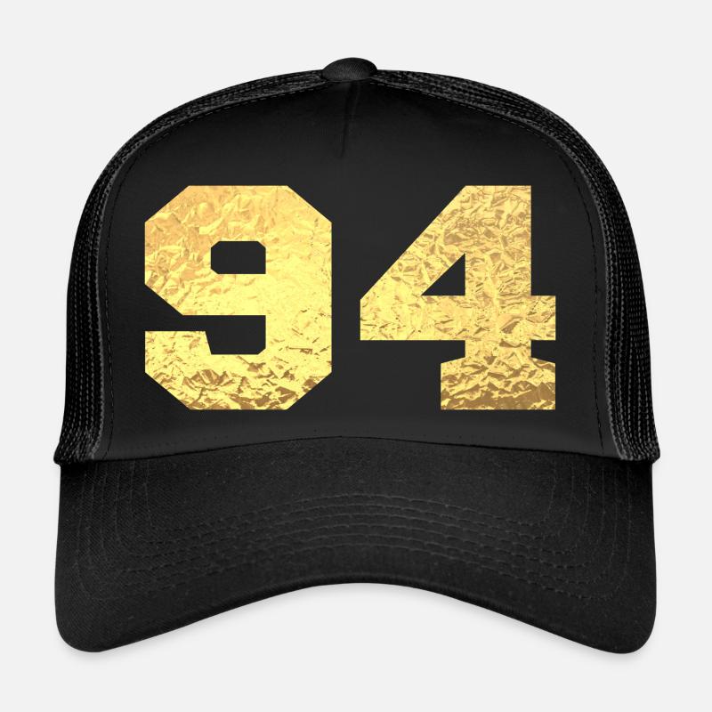 Numéro 94 paillettes doré - 94e anniversaire Casquette trucker 