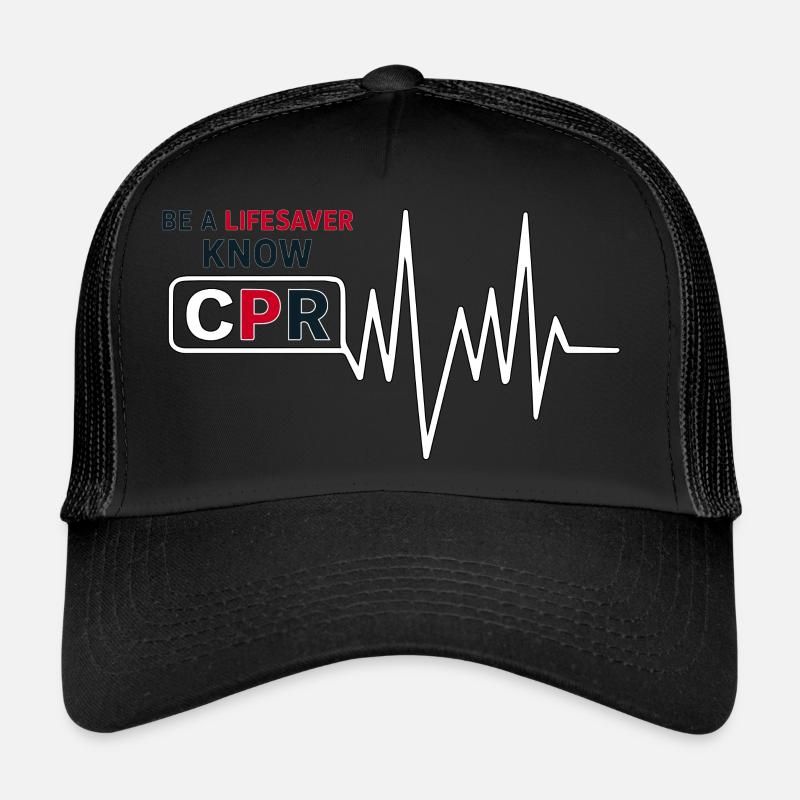 SEIEN SIE EIN LEBENSRETTER - Trucker Cap - Schwarz/Schwarz