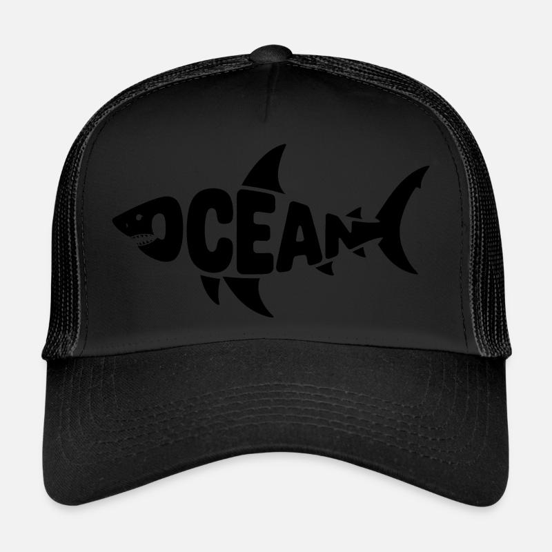 Ocean - Cool Shark Ocean Logo Casquette trucker 