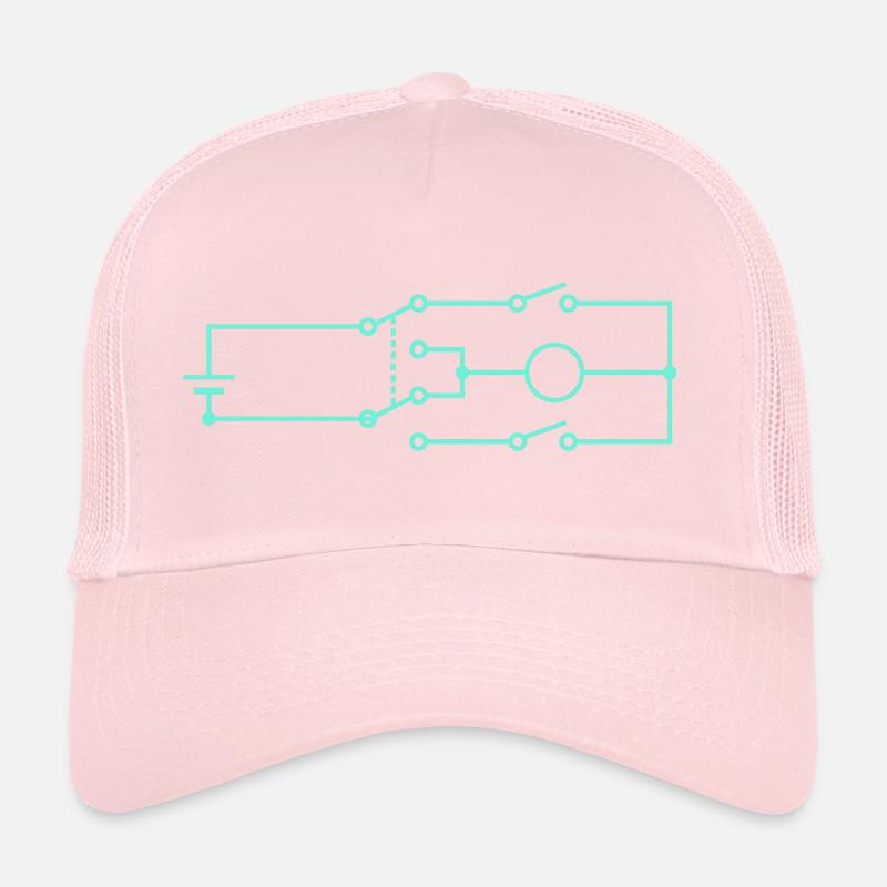 Minimalistischer Schaltplan Türkis Design Trucker Cap