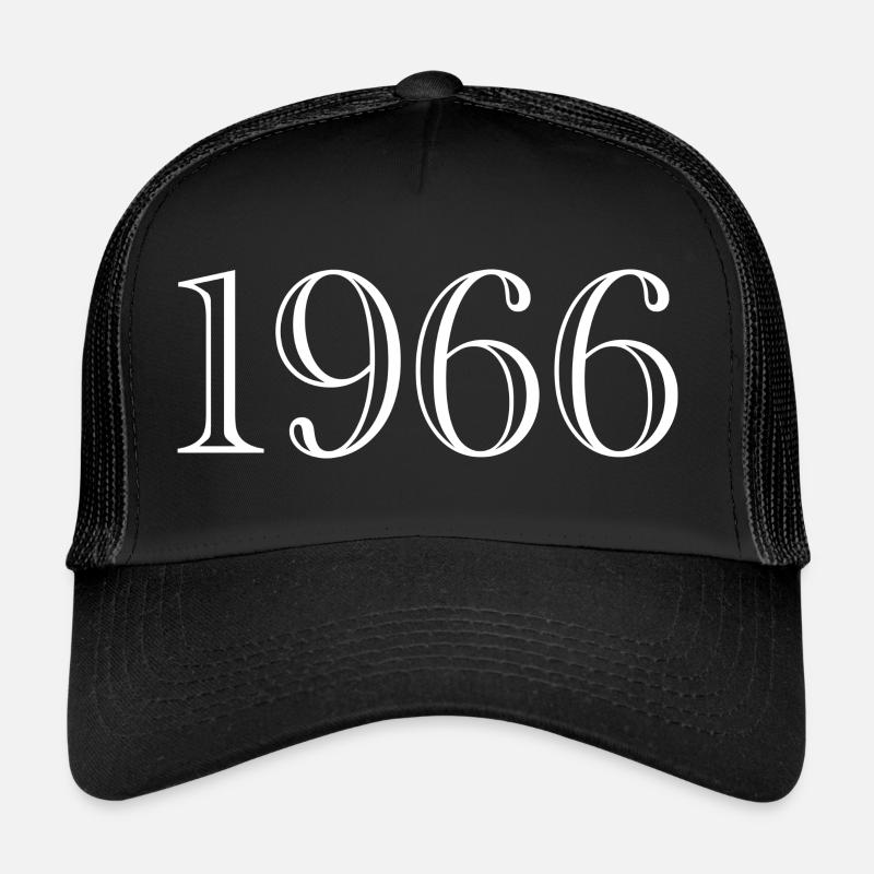 1966 - cadeau née en 1966 - Casquette trucker - noir/noir