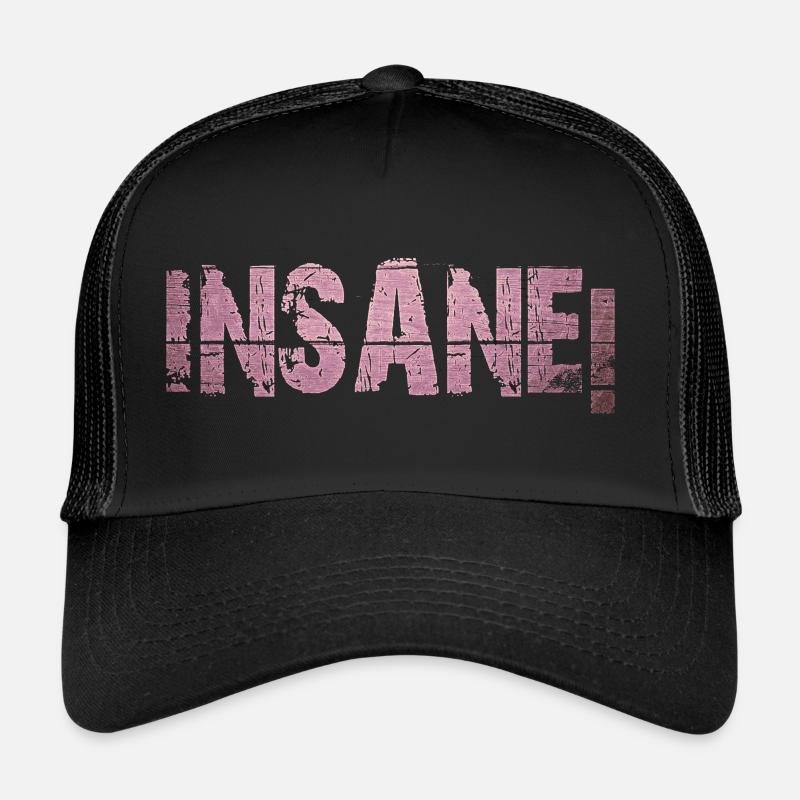 INSANE Text, Word, grunge Trucker Cap