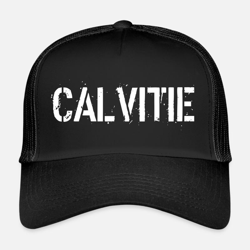 Calvitie - Casquette trucker - noir/noir