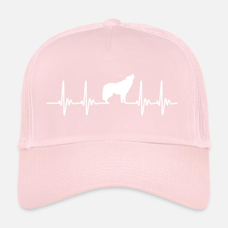 Wolf Herzschlag Puls Geschenk Trucker Cap