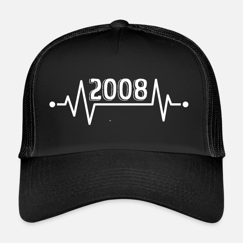 Tolles Geburtstagsgeschenk 2008 seit 2008 - Trucker Cap - Schwarz/Schwarz