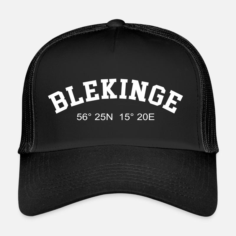 Blekinge Suède Coordonnées GPS Carte Randonnée Casquette trucker 