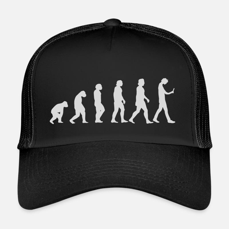 Menschliche Evolution bis zur Smartphonesucht Trucker Cap