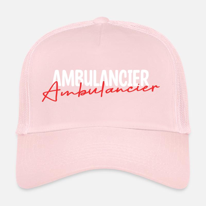 Ambulancier. Casquette trucker 