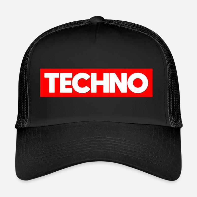 Techno - techno music icon Trucker Cap