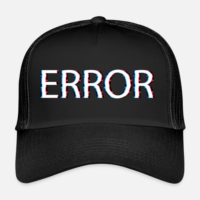 Conception d’erreur avec effet de glitch cool Casquette trucker 