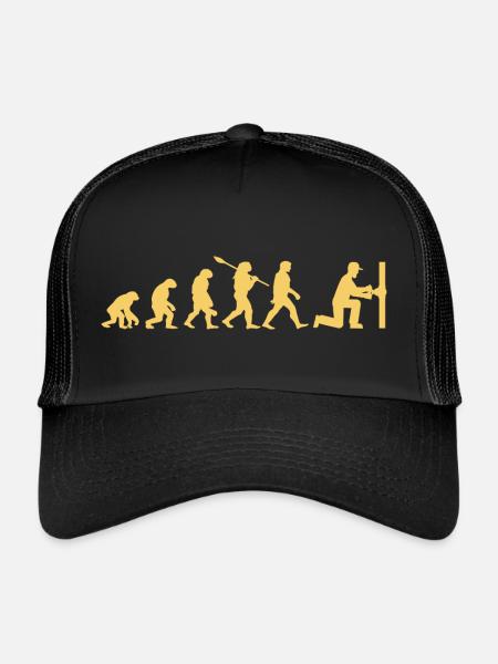 Evolution plombier - Casquette trucker  - noir/noir - Devant