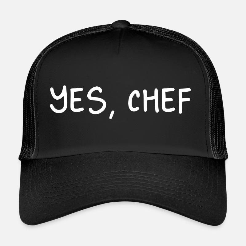 Yes, Chef Professional Sous Chef Funny Simple Text Trucker Cap