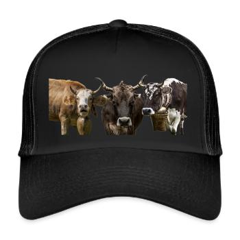 Die drei Allgäuer - Trucker Cap - Schwarz/Schwarz - Vorne