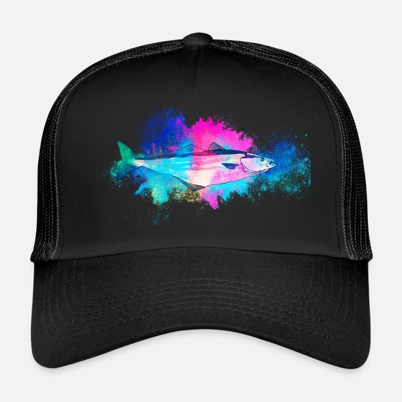 Fish Koehler colorful - Trucker Cap - black/black