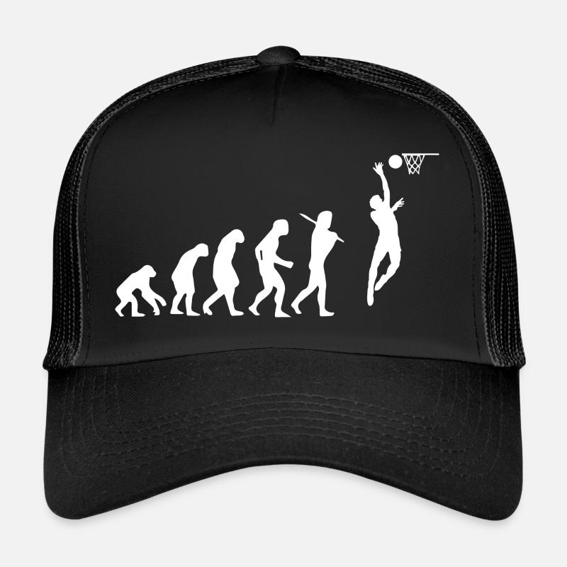 Basket-ball basket-ball cadeau evolution - Casquette trucker  - noir/noir