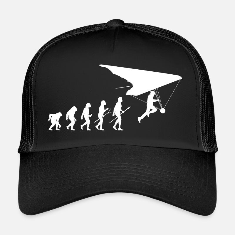 Hängegleiter Deltasegler Evolution Drachenflieger - Trucker Cap - Schwarz/Schwarz