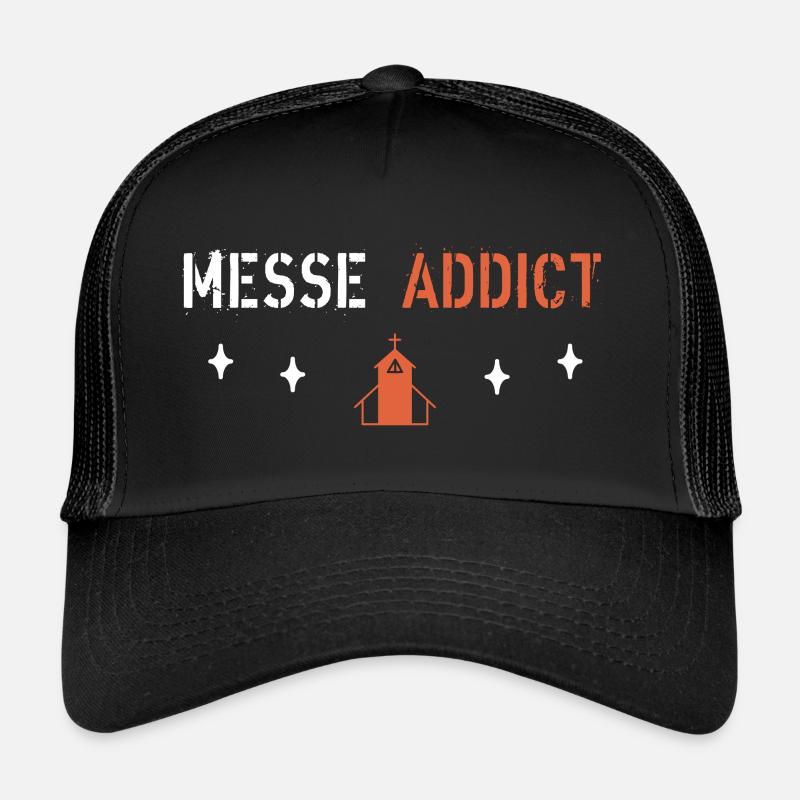 Messe addict - Casquette trucker  - noir/noir