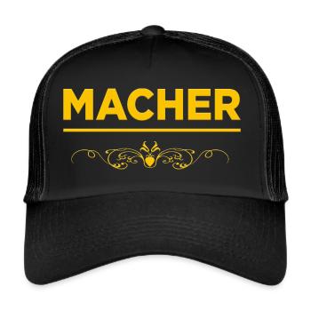 Macher - Trucker Cap - Schwarz/Schwarz - Vorne