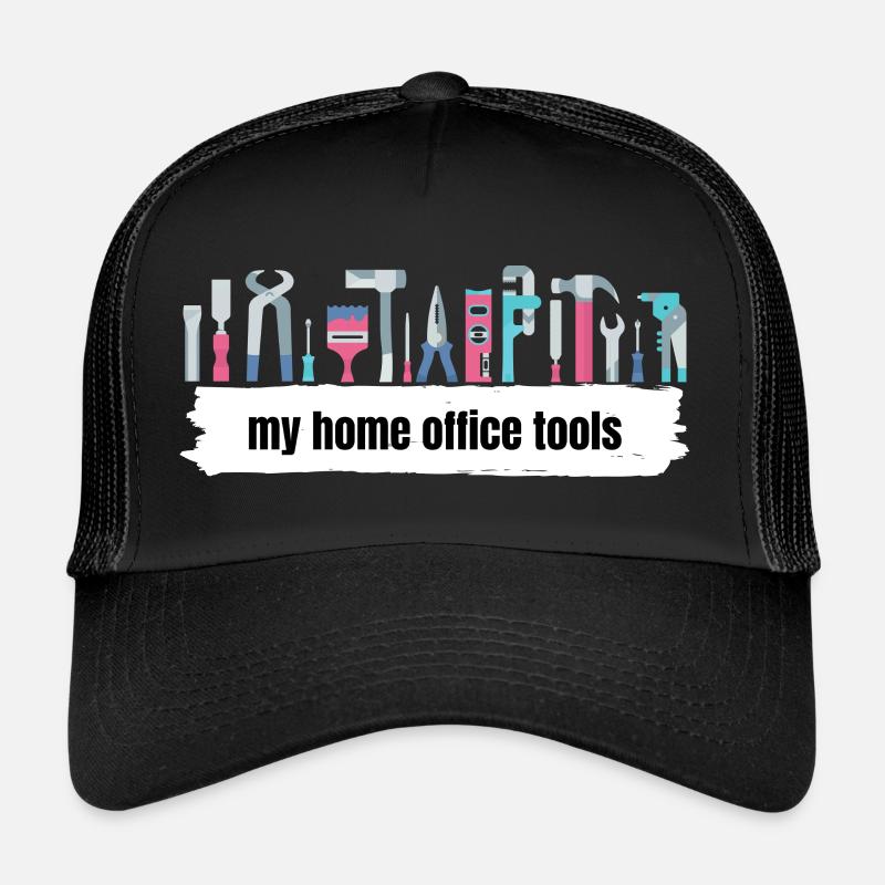 Werkzeug Home Office Design - Trucker Cap - Schwarz/Schwarz