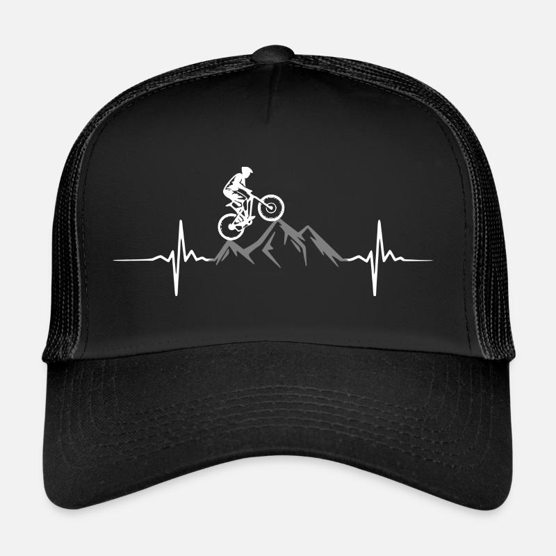 VTT + montagne = rythme cardiaque Casquette trucker 