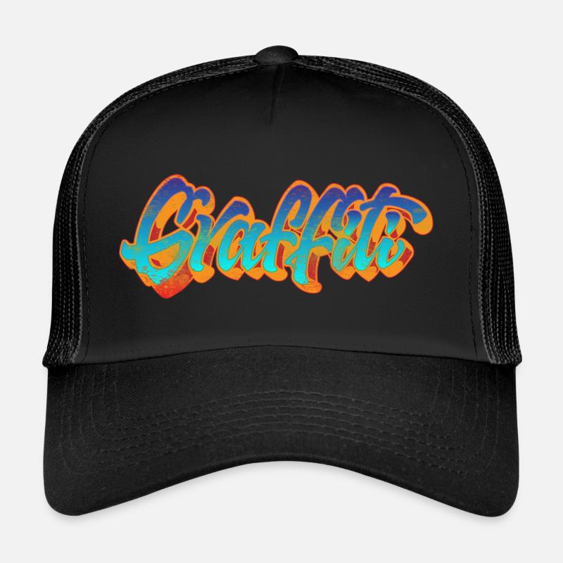 Graffiti lettering - Trucker Cap - black/black