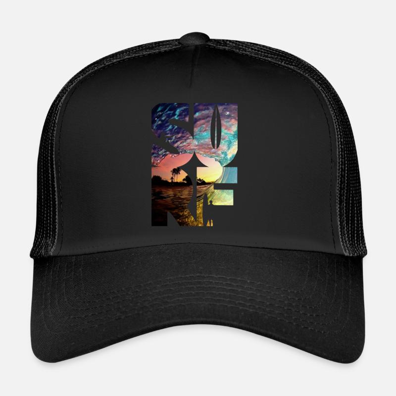 Surf Surfers Surf Surf - Casquette trucker  - noir/noir