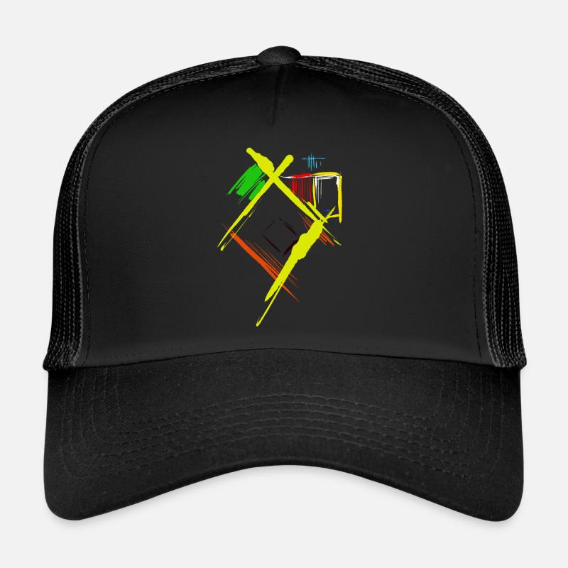 Abstract art - Trucker Cap - black/black
